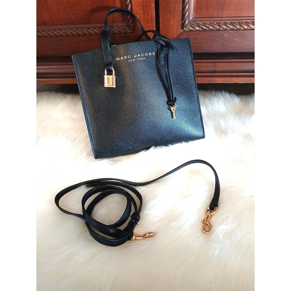 NWOT Authentic $350 Marc Jacobs Mini Grind Pebbled Leather Crossbody Tote Bag